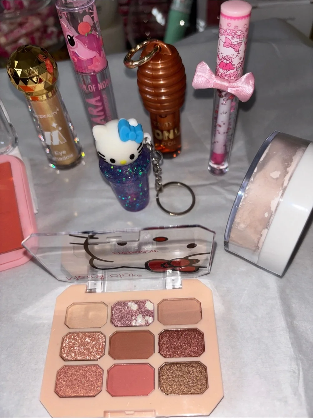 Sanrio Pink Hello Kitty Lip Gloss & Makeup Set